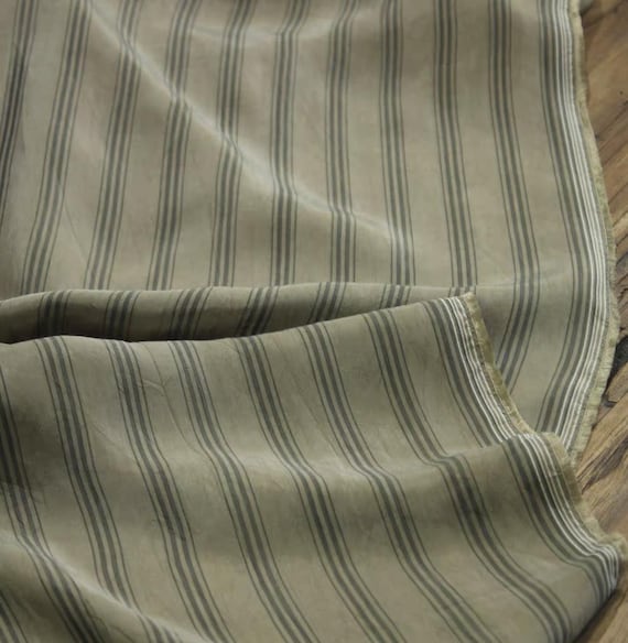 Striped cupra fabric by the yard