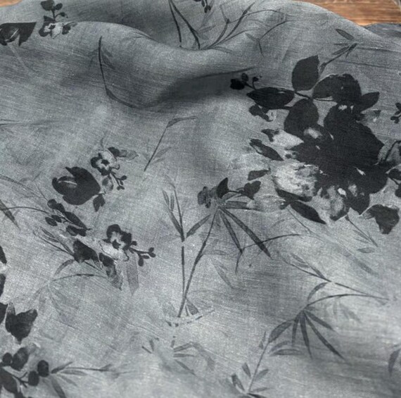 Print ramie fabric by the yard