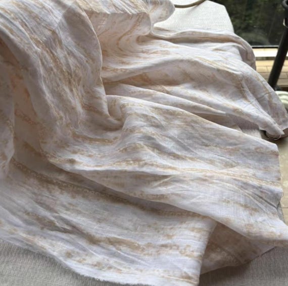 Print Linen fabric by the yard