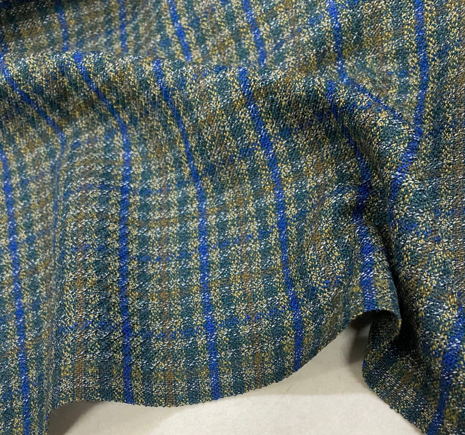 Plaid Wool fabric woolen fabric by the yard Etsy