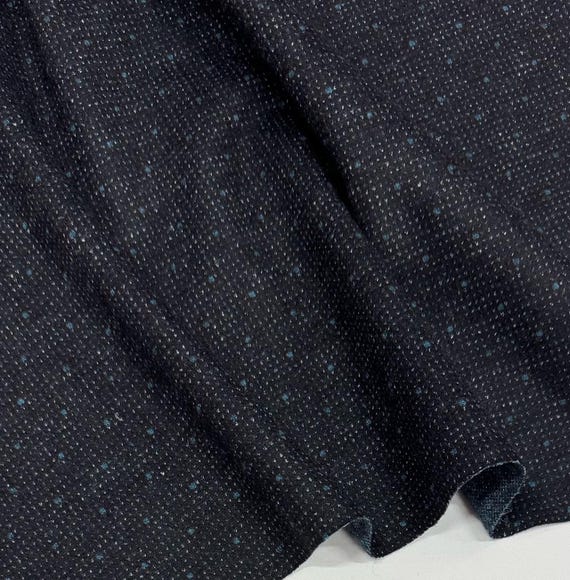 Polka Dots Jacquard Knit Wool fabric by the yard