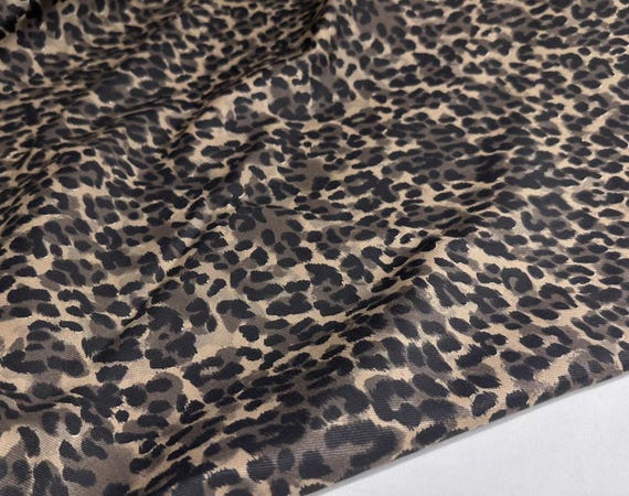 Animal pattern denim cotton fabric by the yard