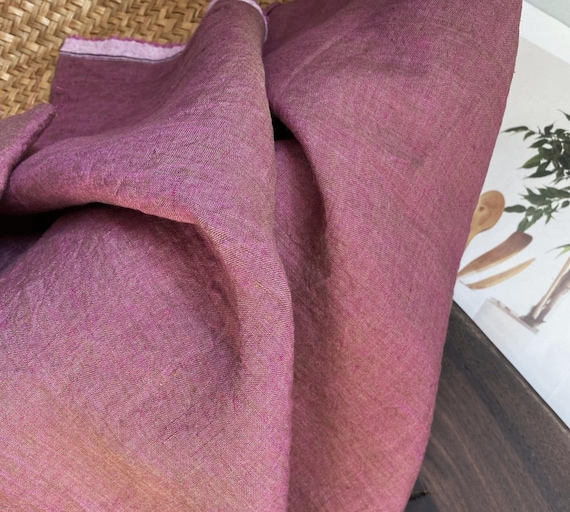 Yarn dyed iridescent linen fabric by the yard