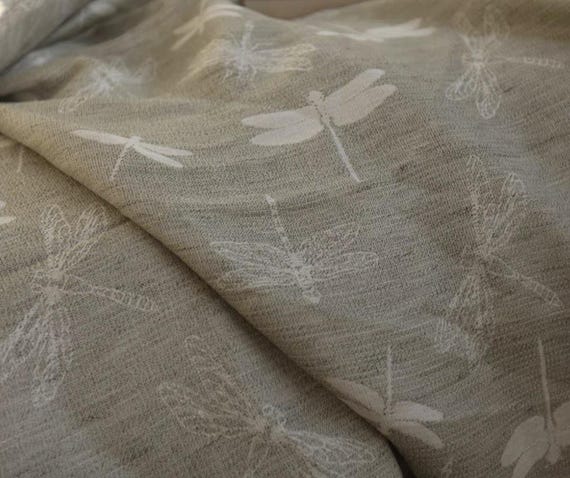 Extra Wide Jacquard Linen Fabric by the yard - 280cm Wide