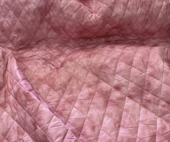 Quilted wool padded fabric by the yard