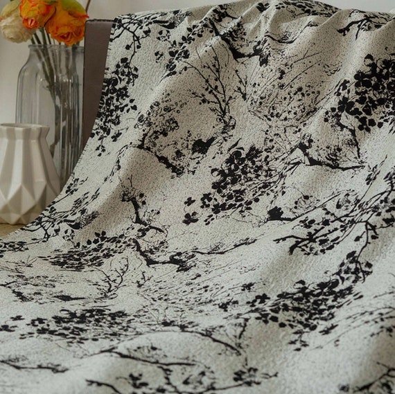 Jacquard brocade fabric by the yard