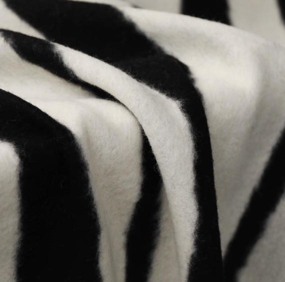 Striped Knit wool fabric by the yard