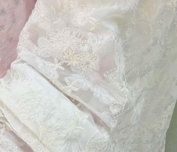 Embroidery lace fabric by the yard