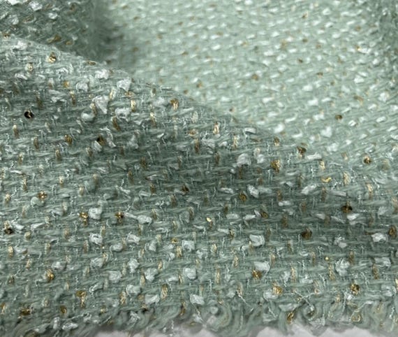 Tweed wool fabric by the yard
