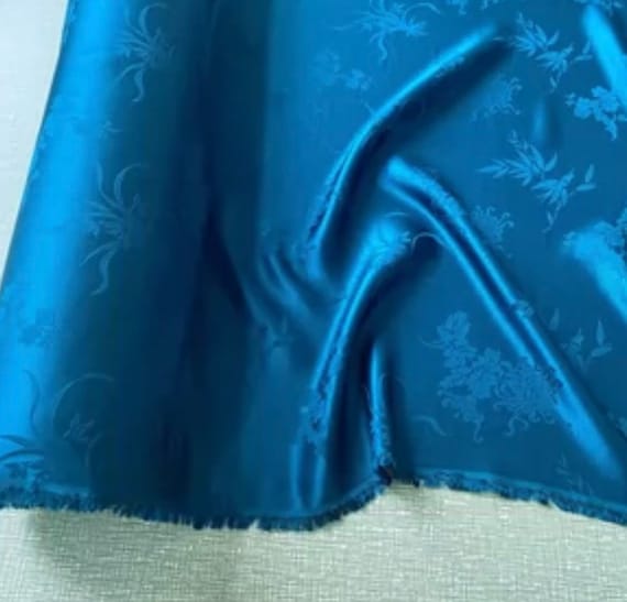 Jacquard silk fabric by the yard