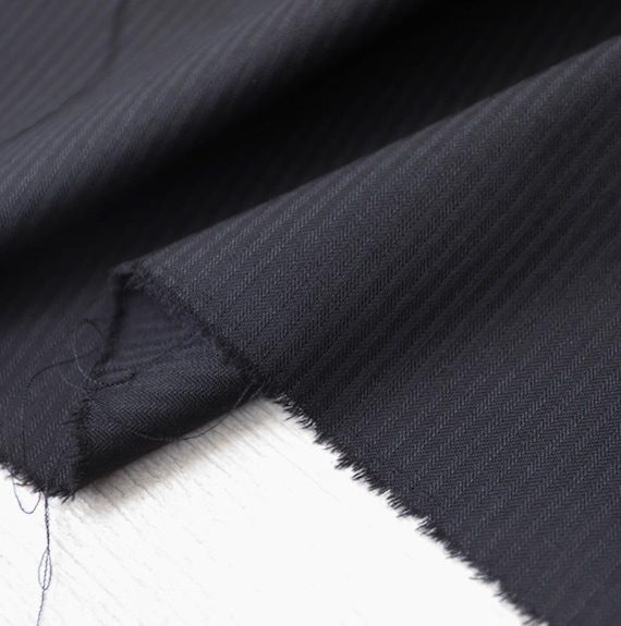 Jacquard Herringbone wool fabric by the yard