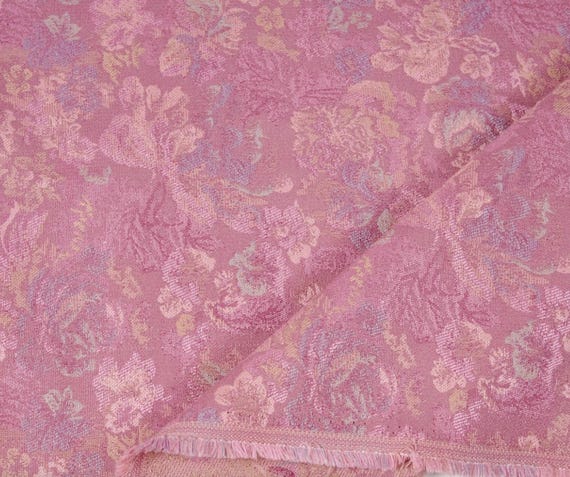 Jacquard floral fabric by the yard