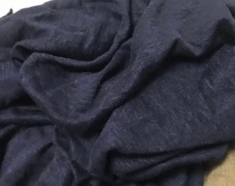 2yards Navy +2 yards beige Knit linen jersey fabric