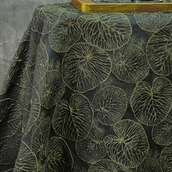 Jacquard brocade fabric by the yard