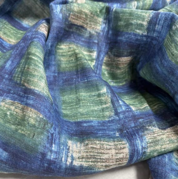 Print linen fabric by the yard
