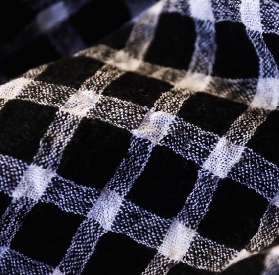 Light weight plaid wool fabric by the yard