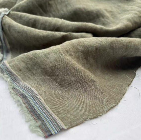 Yarn dyed linen fabric by the yard