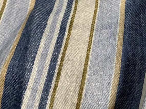 Striped Linen fabric by the yard
