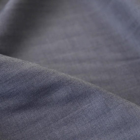 Striped Worsted Wool Fabric, Herringbone Worsted Wool Fabric by the yard