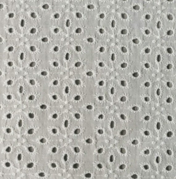 Embroidery cotton fabric by the yard