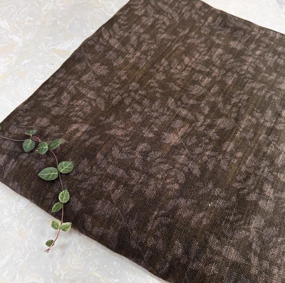 Print floral linen fabric by the yard