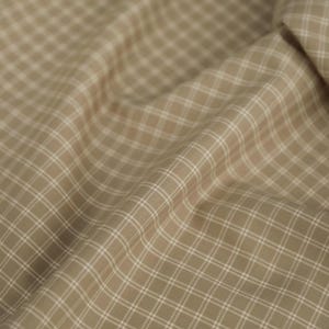 Plaid Worsted Wool fabric by the yard