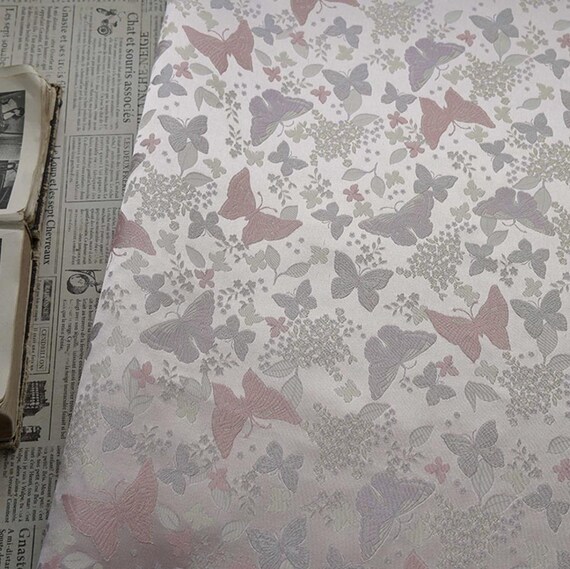 Jacquard brocade fabric by the yard