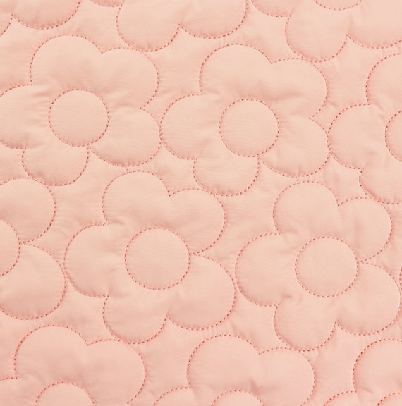 Embroidered Textured quilted padded fabric by the yard