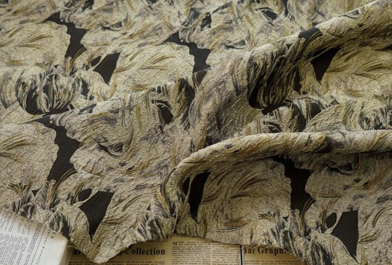 Jacquard brocade fabric by the yard