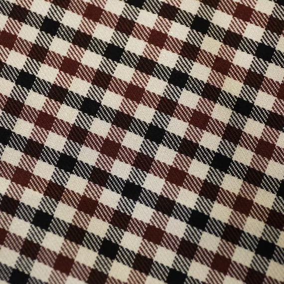 Plaid cotton fabric by the yard