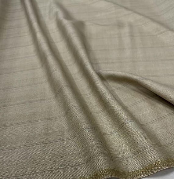 Herringbone Worsted Merino Wool Fabric by the yard