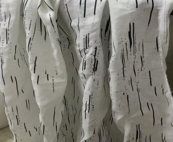 Print Linen fabric by the yard