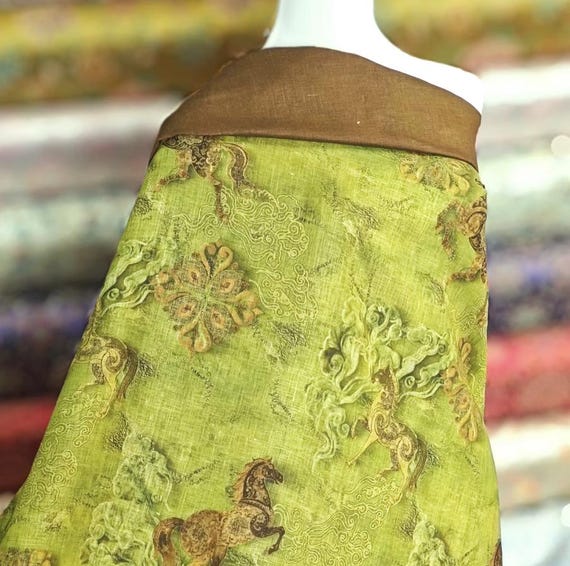 Print Hemp Fabric by the yard
