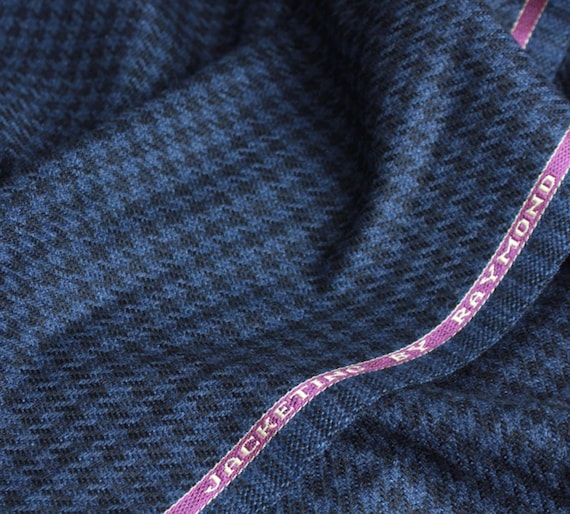 Houndstooth Wool fabric by the yard for Suiting
