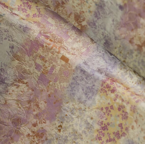 Jacquard Silk Wool Fabric by the yard