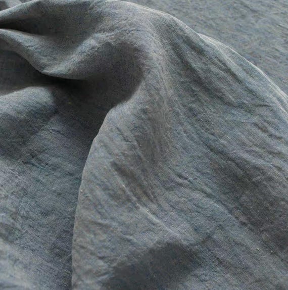 Yarn dyed iridescent linen fabric by the yard