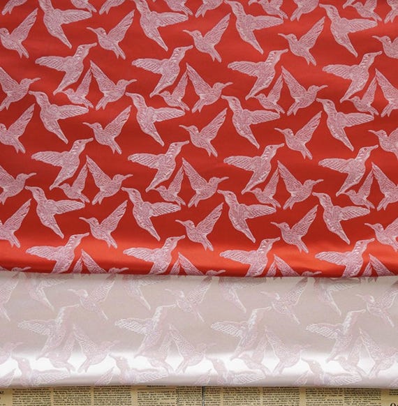 Jacquard brocade fabric by the yard