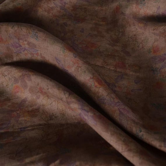 Print linen fabric by the yard