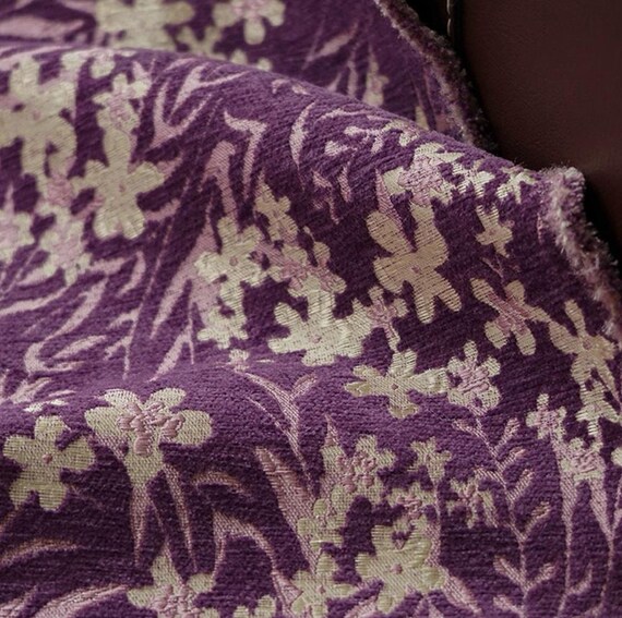 Jacquard brocade fabric by the yard