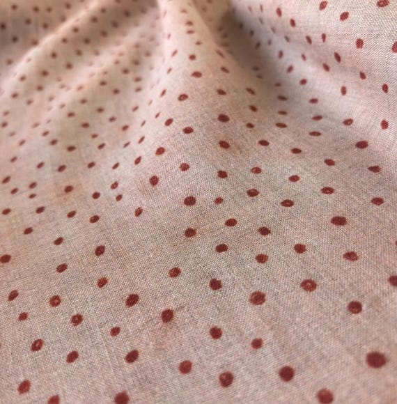 Polka Dots Print linen fabric by the yard
