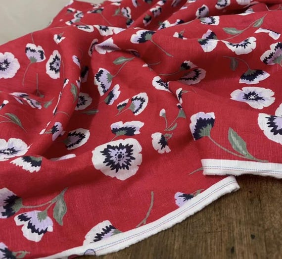 Print Linen fabric by the yard