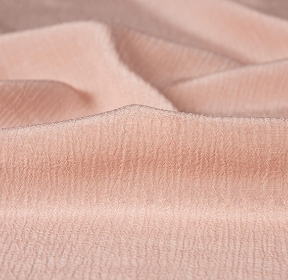 Textured Cupra fabric, Crinkled Cupro fabric by the yard