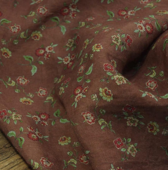Print linen fabric by the yard