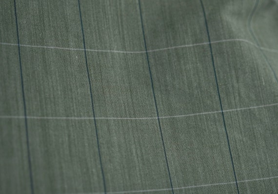 Plaid Wool linen fabric by the yard