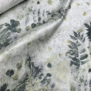 Tie dye style patterned silk fabric, Jacquard silk fabric by the yard