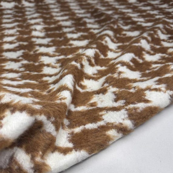 Houndstooth Knit Wool fabric by the yard
