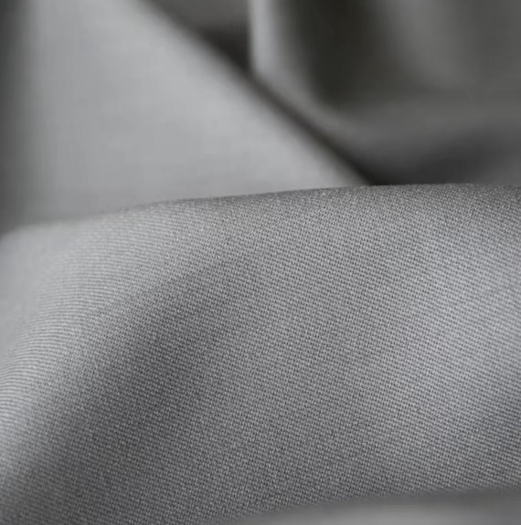 Gray Worsted Wool fabric by the yard SUITING Fabric