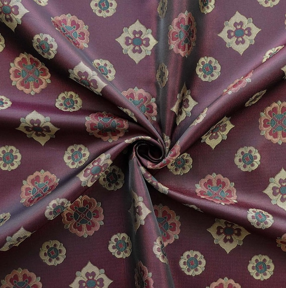 Jacquard patterned fabric by the yard