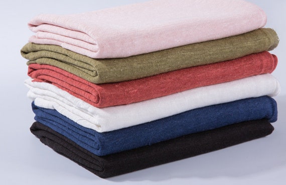 Multi color options knit hemp jersey fabric by the yard