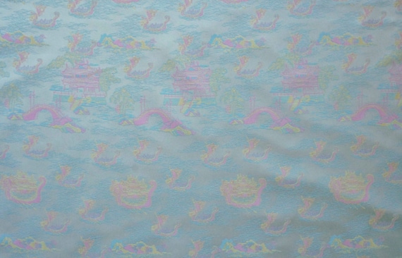 Jacquard brocade fabric by the yard